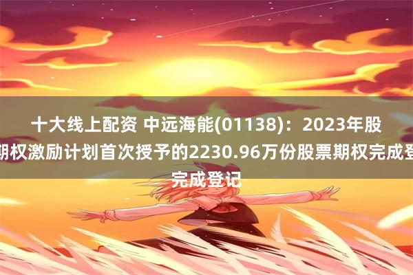 十大线上配资 中远海能(01138)：2023年股票期权激励计划首次授予的2230.96万份股票期权完成登记