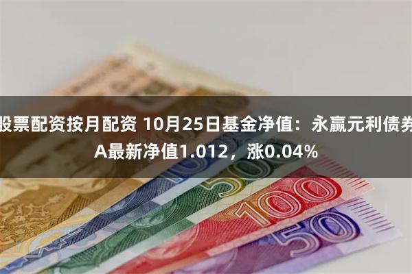 股票配资按月配资 10月25日基金净值：永赢元利债券A最新净值1.012，涨0.04%