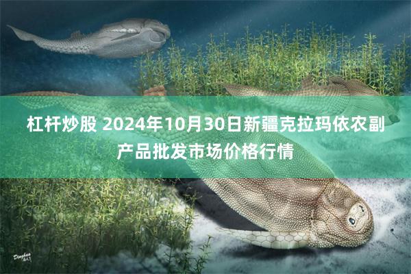 杠杆炒股 2024年10月30日新疆克拉玛依农副产品批发市场价格行情